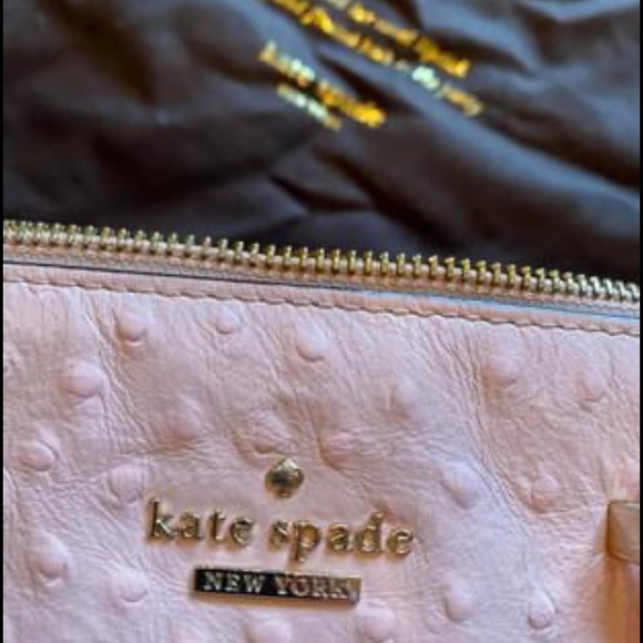 SOLD on Tradesy Kate Spade ♠️ Pink Ostrich purse - Picture 7 of 9